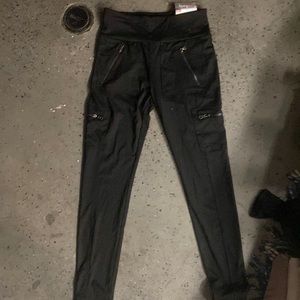 justice size 14-18 black leggings with zippers